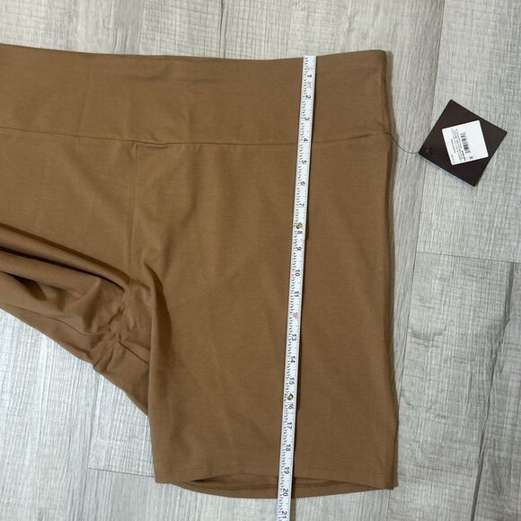 NWT Ava & Viv 3X Brown Bike Shorts Plus Size High Rise Stretch Lounge Soft - Picture 16 of 16
